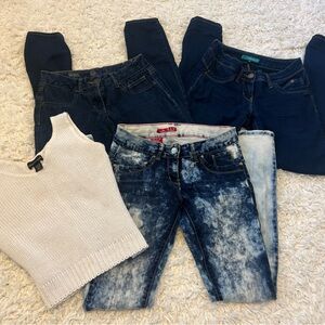 Women’s Clothes 3 jeans+1 top